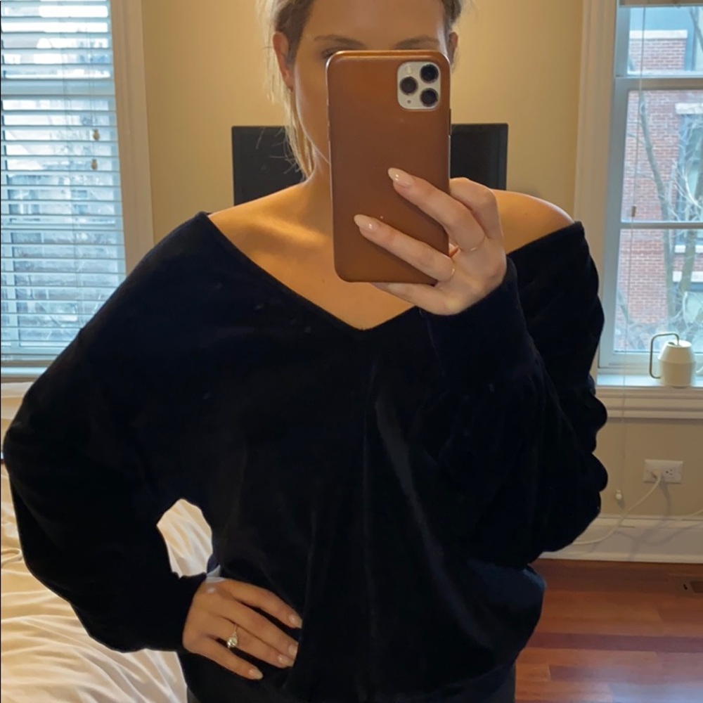 Velvet lounge sweatshirt